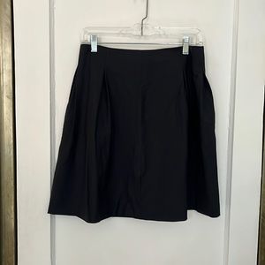 Theory charcoal pleated suit skirt